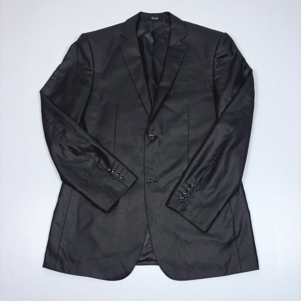 DOLCE & GABBANA men's wool black blazer large